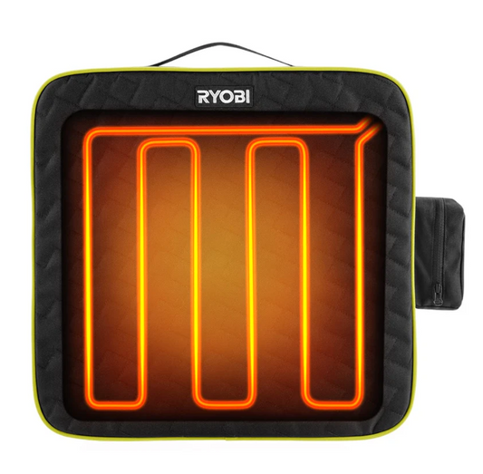 Ryobi FVT51K USB Lithium Cordless Heated Cushion Kit with (2) 2.0 Ah Batteries and Charging Cable