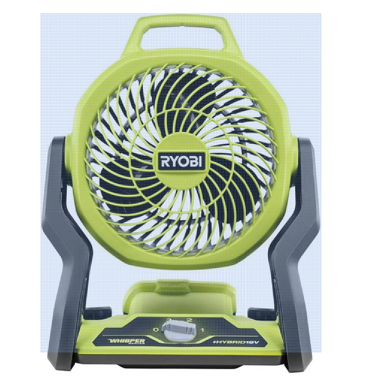 Ryobi ONE+ 18V Cordless Hybrid WHISPER SERIES 7-1/2 in. Fan (Tool Only), PCL811B