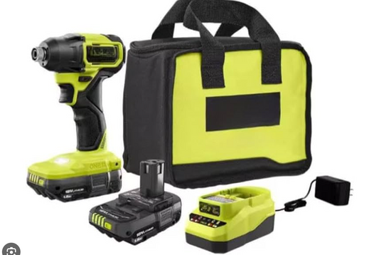 Ryobi PSBID02K2 HP 18V Brushless Cordless Compact 1/4 in. Hex Impact Driver Kit with (2) 1.5 Ah Batteries and Charger